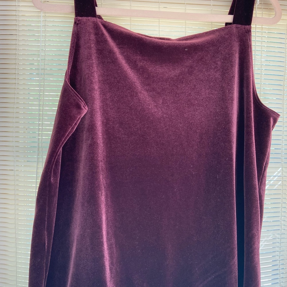NWT Dark Mulberry Velvet  Chicos Top